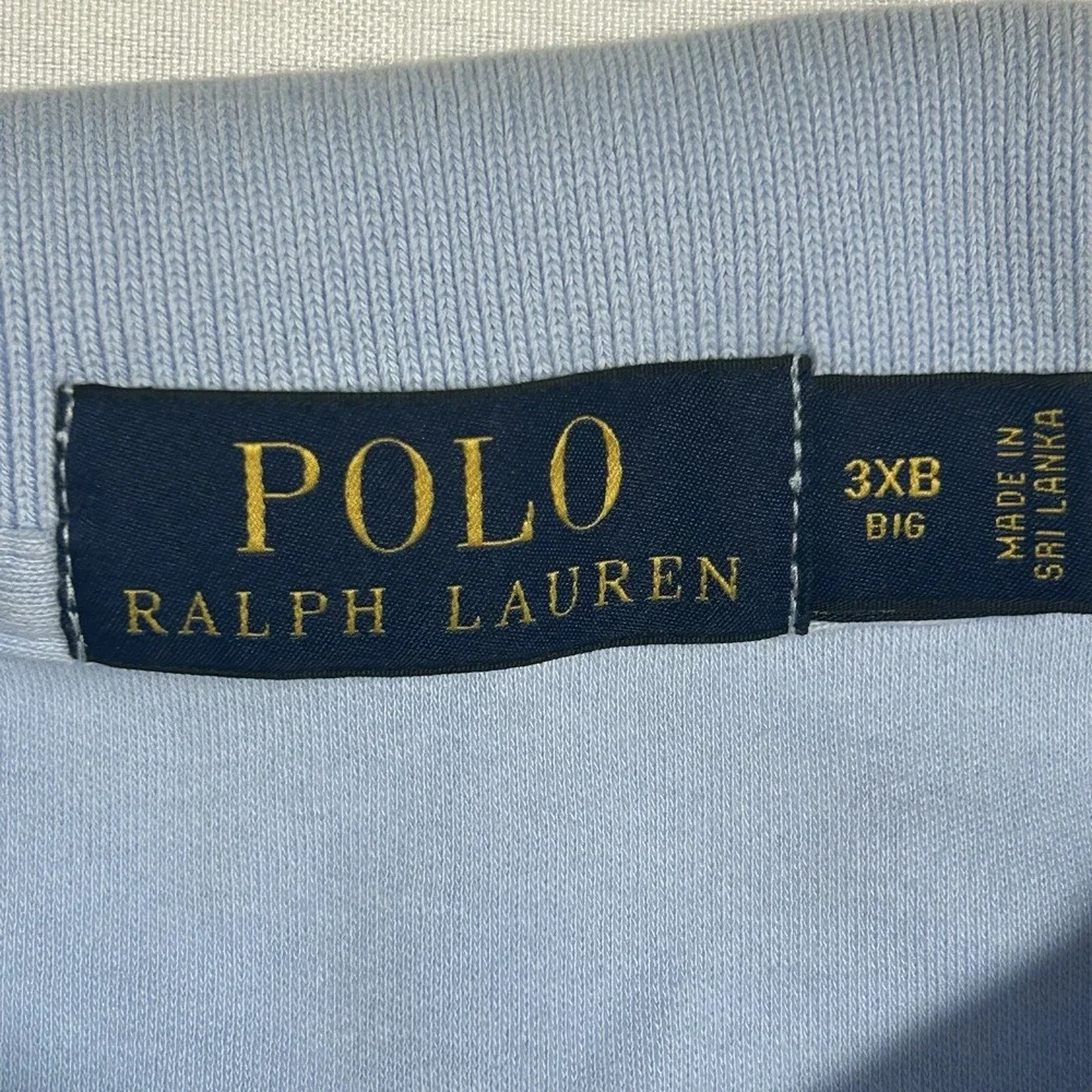 Ralph Lauren Polo Shirt Men's 3XB Blue Short Sleeve Pony‎ Classic *SPOTS/HOLE